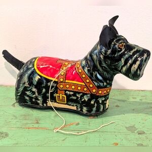 1930's Marx Scottie Tin Litho Wind Up Dog Toy